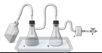 Diagram of vacuum line trap