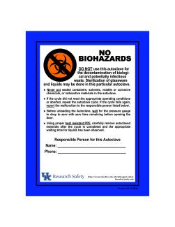Autoclave No Biohazards
