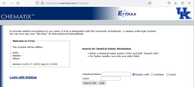 Chematix Splash Page