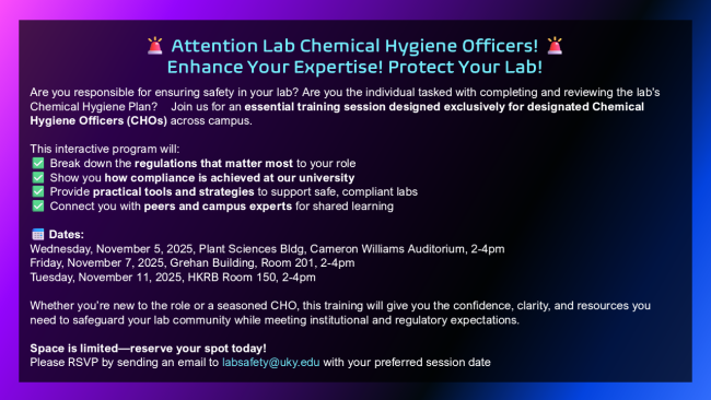 CHO Training Ad