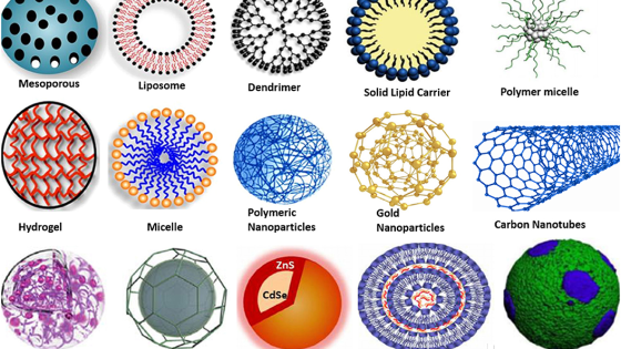 different types of nanoparticles