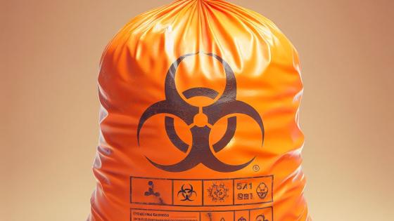 Orange Biohazard Bag