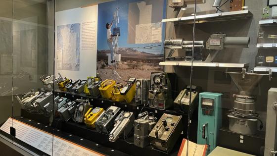display case of radiation detection equipment